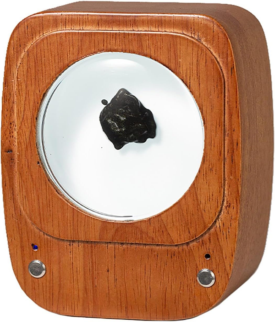 Ferrofluid Music Visualizer, Walnut-Colored Casing, Ferrofluid Speaker Music Mate, Symbiote in a Bottle, for Table, Bedroom, Office, Study, Science Gadget