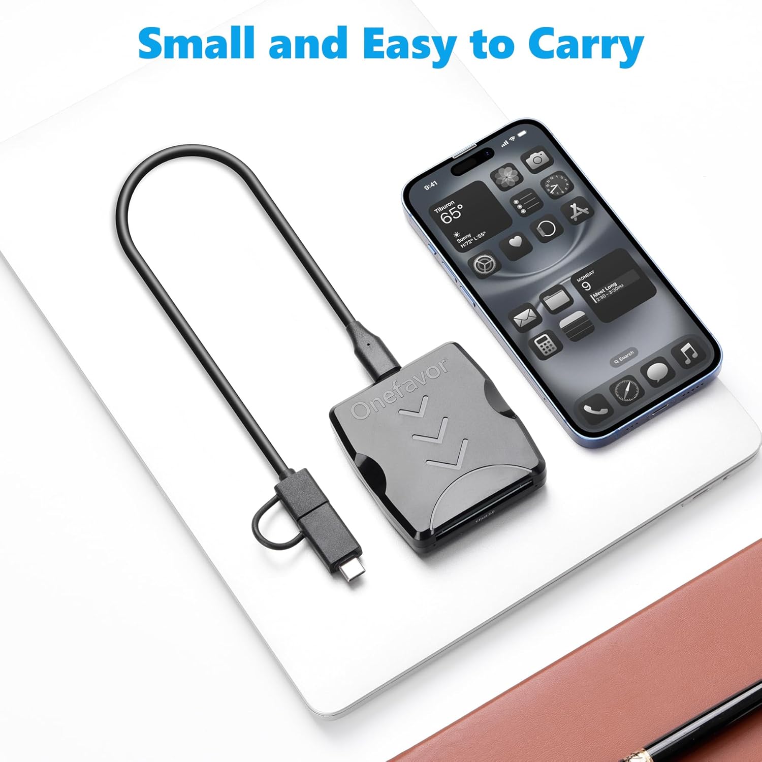 CFast Card Reader, USB 3.0 USB C CFast 2.0 Card Reader, Portable CFast Memory Card Adapter Thunderbolt 3 Port Connection Supported, Compatible for SanDisk, Lexar, Transcend, Sony Card