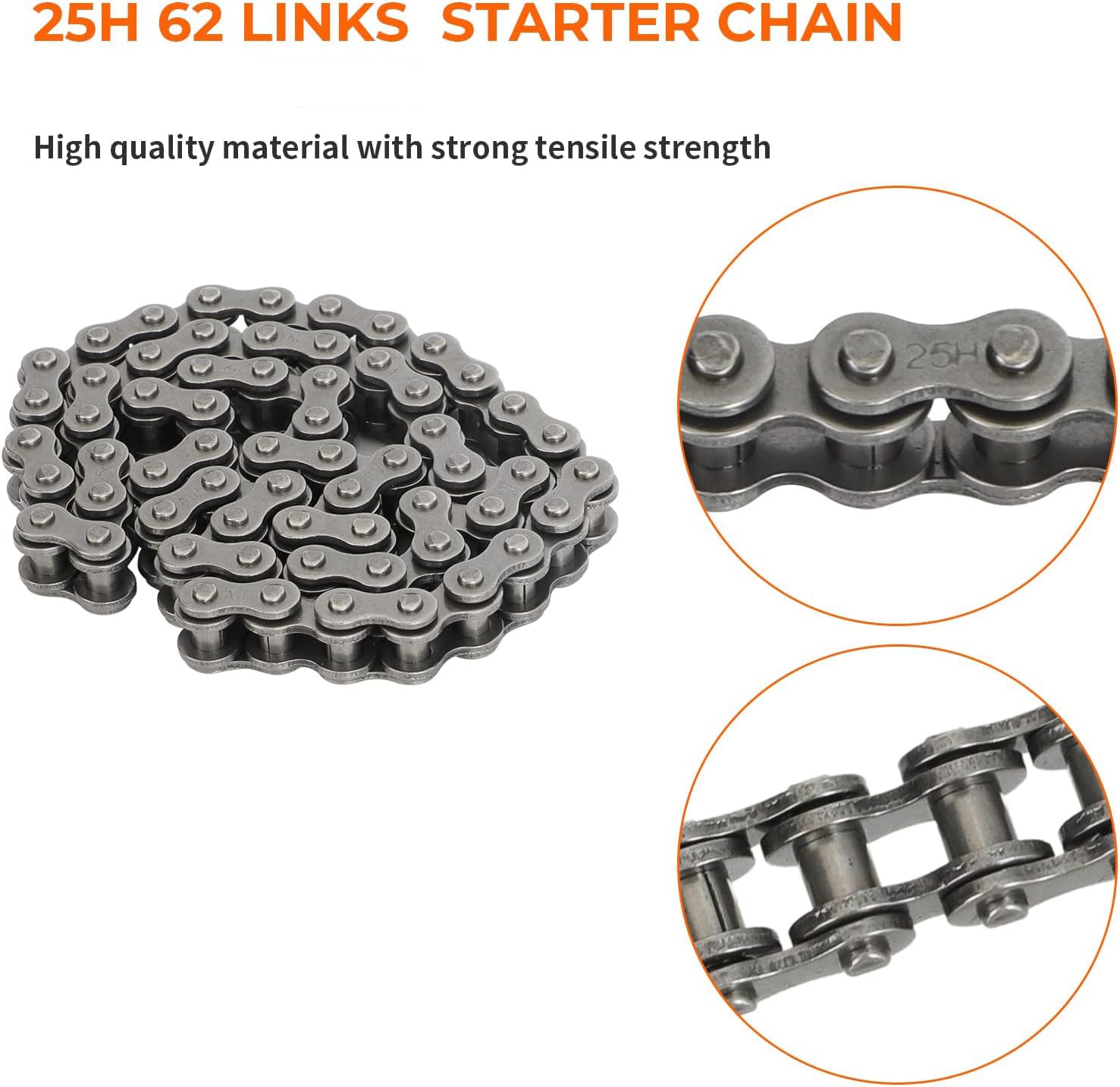 Kids ATV Parts Inc 62 Link Starter Chain for 50cc-125cc Chinese