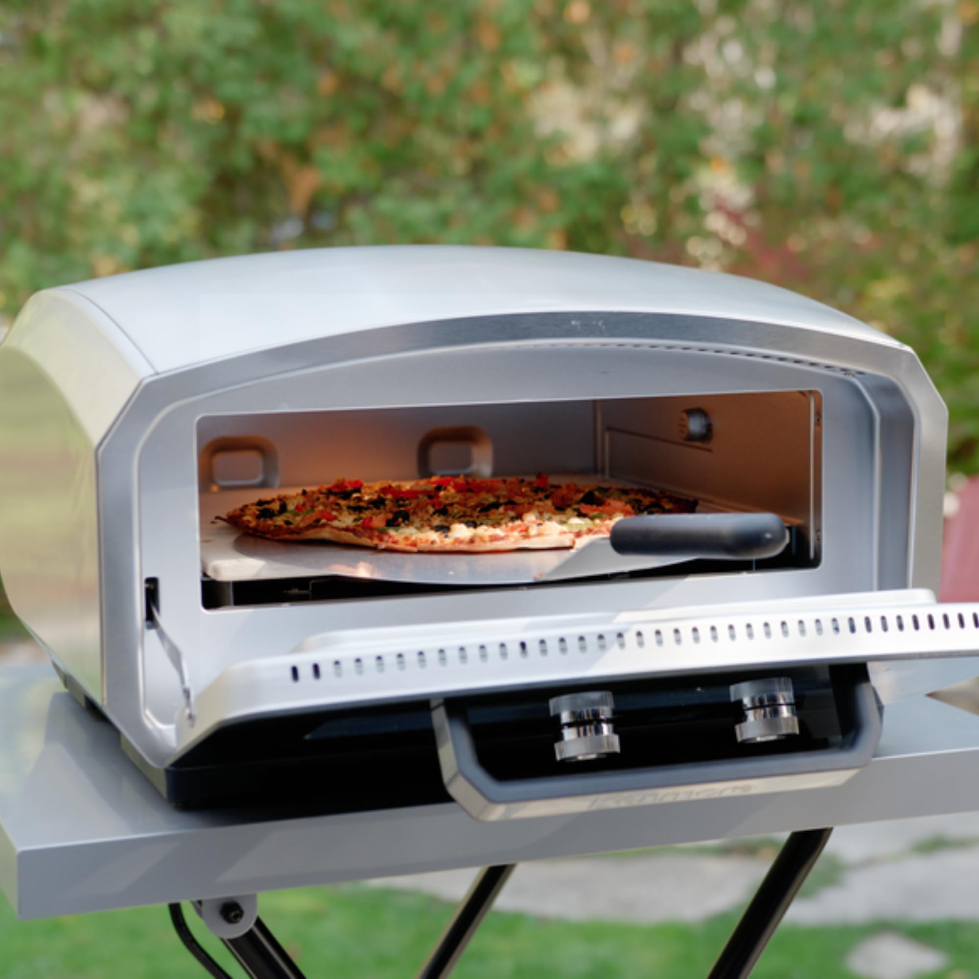 Kenmore indoor/outdoor pizza oven - countertop pellet electric portable ovens, horno para outside restaurant camping to grill solo 13 inch pizzazz - Detailed View