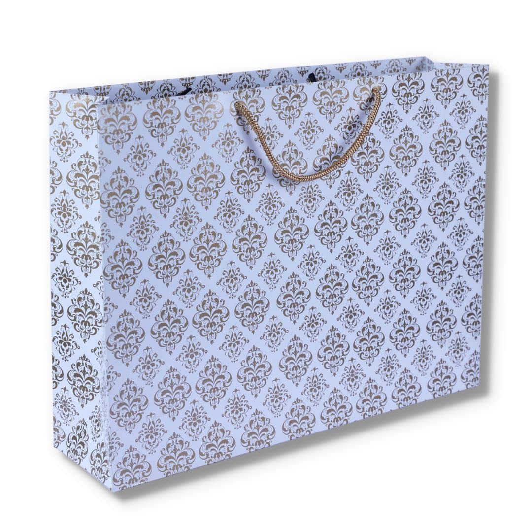 Arrow Paper Products Economy Gold Flowers Big Paper Gift Bags for Baby Shower Return Gift, Small Presents, Weddings, Birthday, Holiday Presents, Pack of 10 (39.37x10.16x30.48 cm) (B09CDWBWM7) Amazon Price History, Amazon Price Tracker