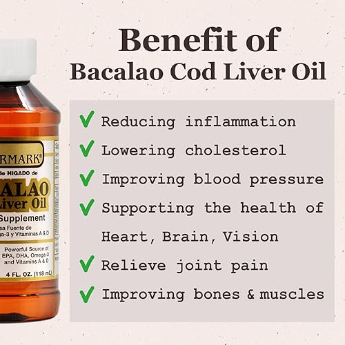 Miniatura 4 de Aceite De Higado De Bacalao 8 Oz Aceite De Hígado De Bacalao Paquete De 2