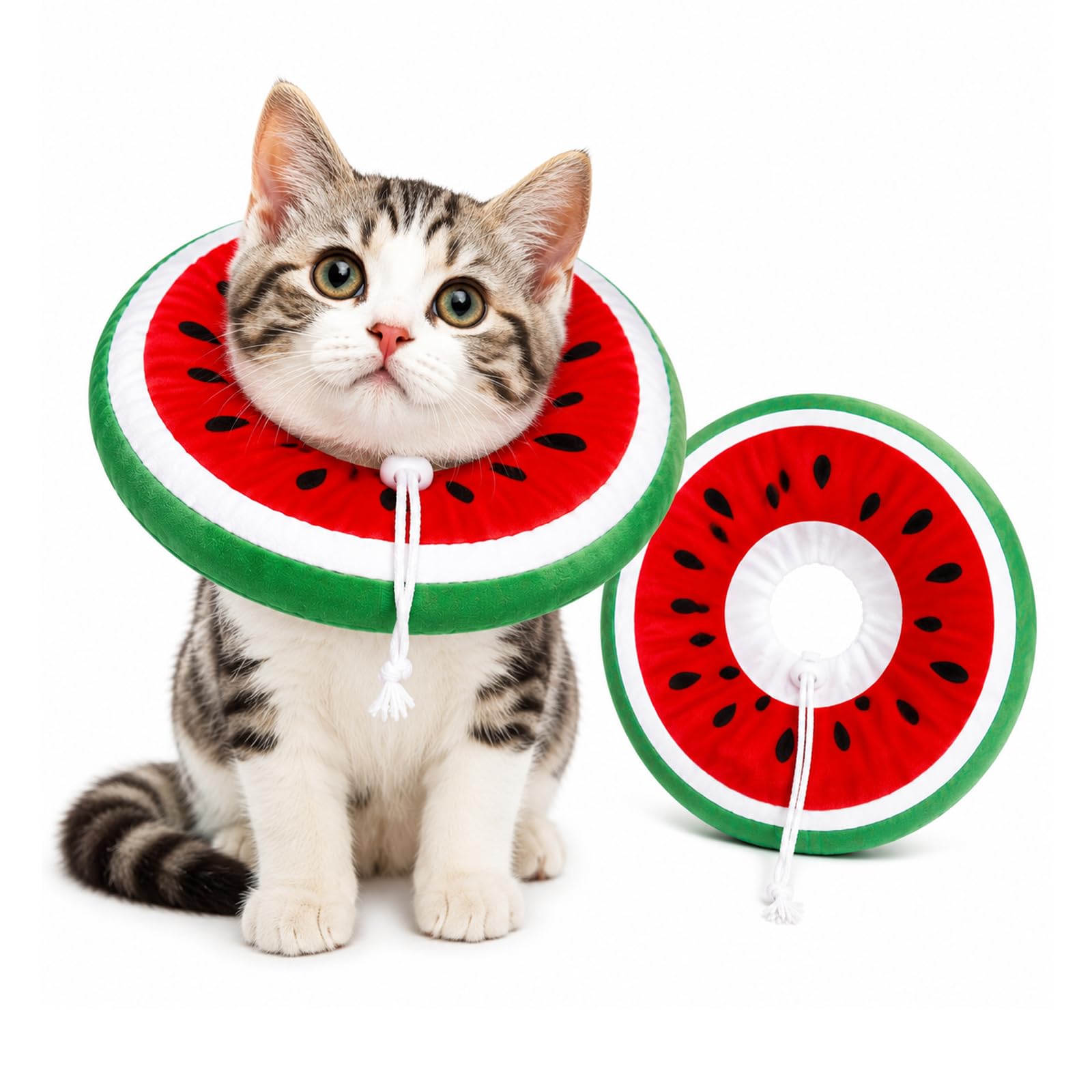 Adjustable Watermelon Soft Cat Cone Collar for Cats & Small Dogs