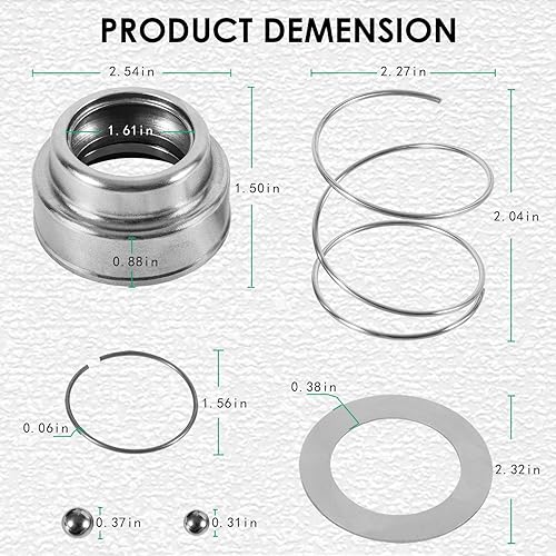 Miniatura 7 de AM133973 para John Deere 2210 4010 4110 4115 4210 4310 Kit de reconstrucción de bloqueo del eje de transmisión #AM133973