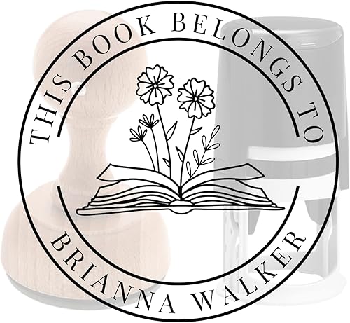 Miniatura 6 de de The Library of Ex Libris - Sello de libro personalizado, sello de biblioteca personalizado, monograma de regalo para profesores o sello de goma