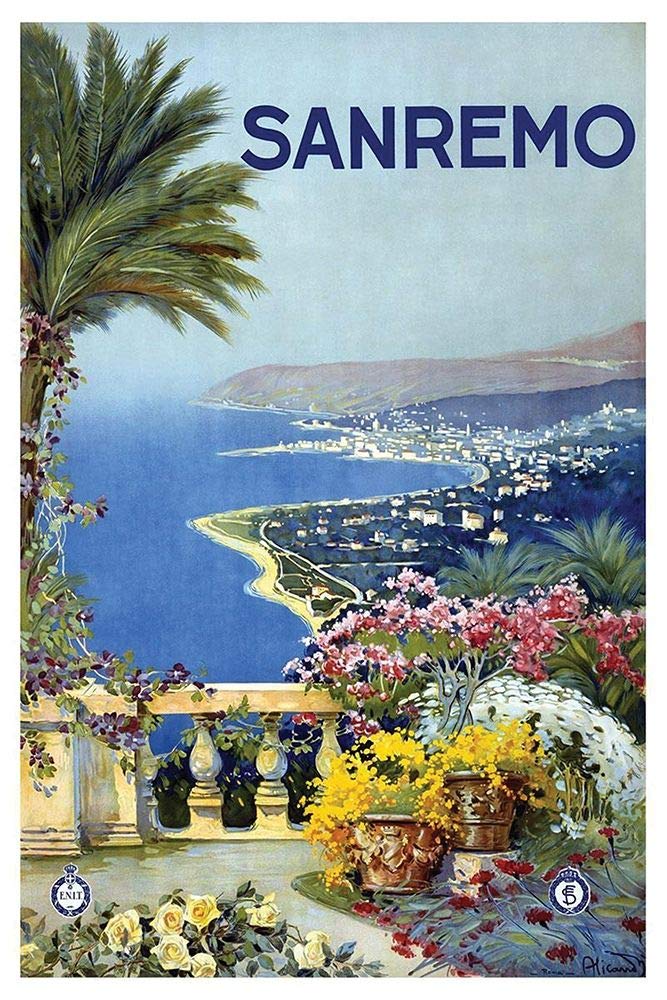 CANVAS-FRAMED-Sanremo-European-wall-decore-framed-Vertical-size_121_X_81cm