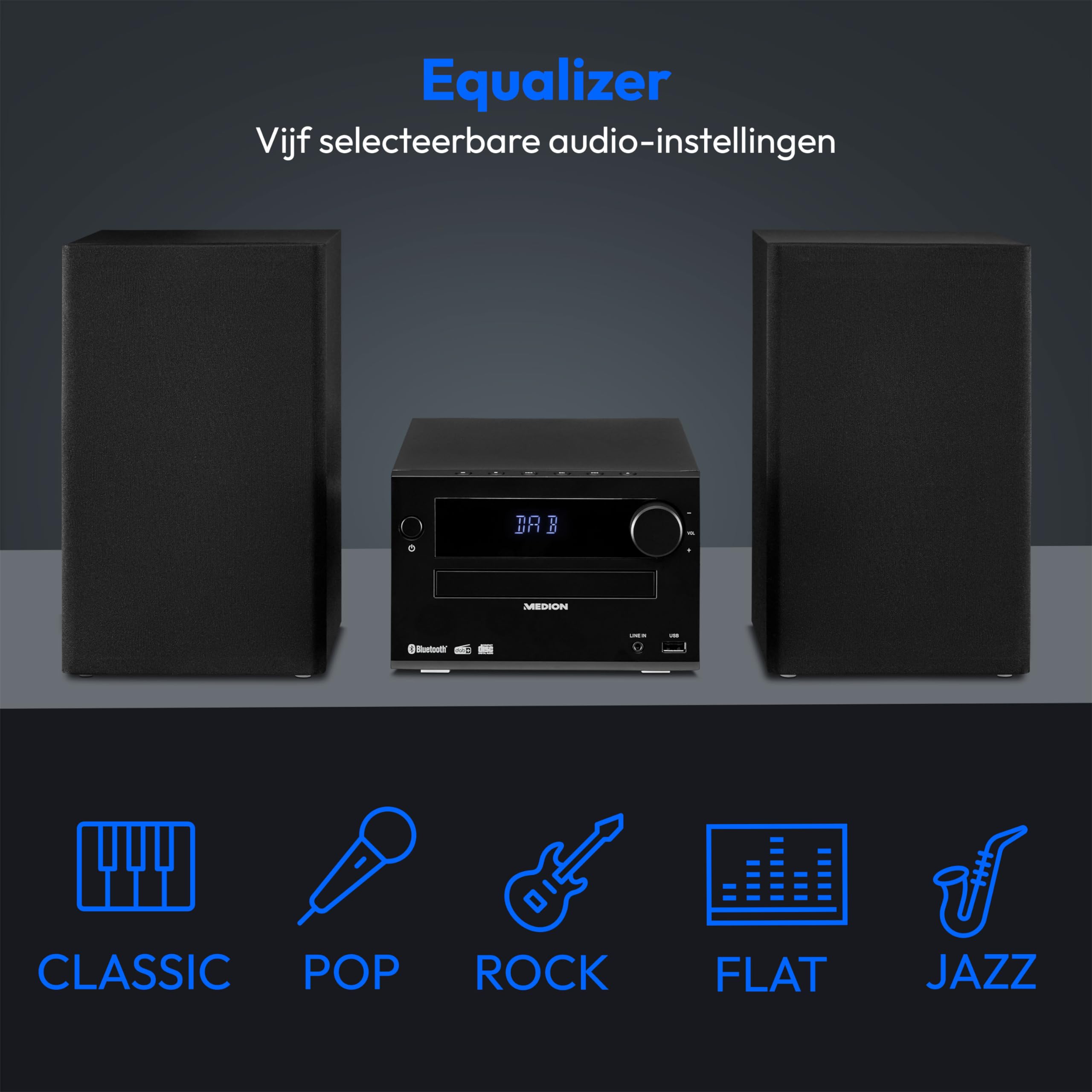 Compact Stereo Systeem met CD-DVD-speler, JOVELL Retro HiFi