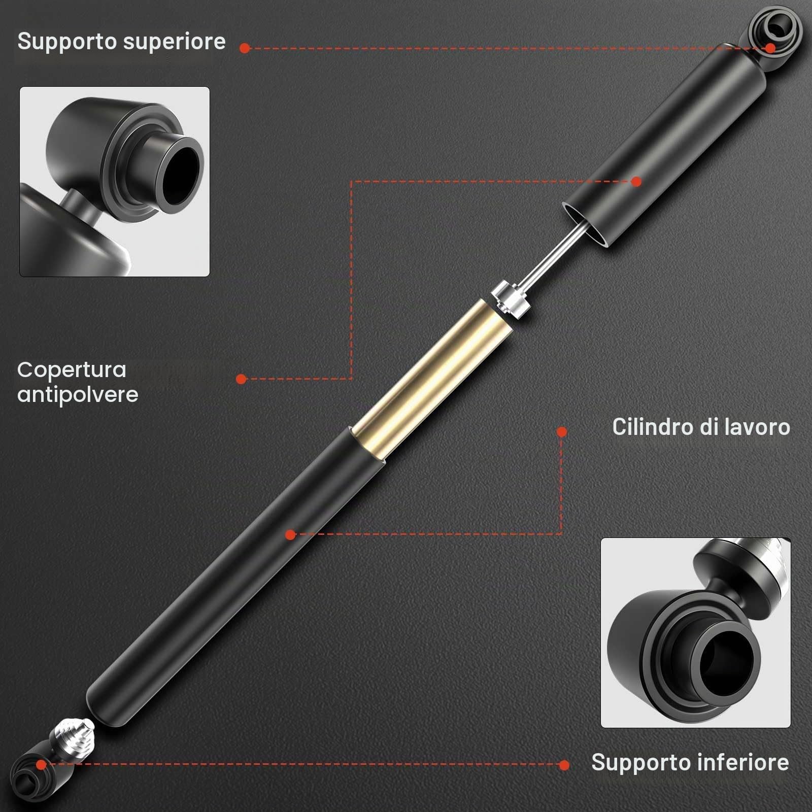Frankberg 2x Ammortizzatori per sospensioni Ammortizzatori per telaio Posteriore sinistro destro 382mm Pressione del gas Compatibile con 169 Furgone/Compatto 169 Replace# 23977,50703895