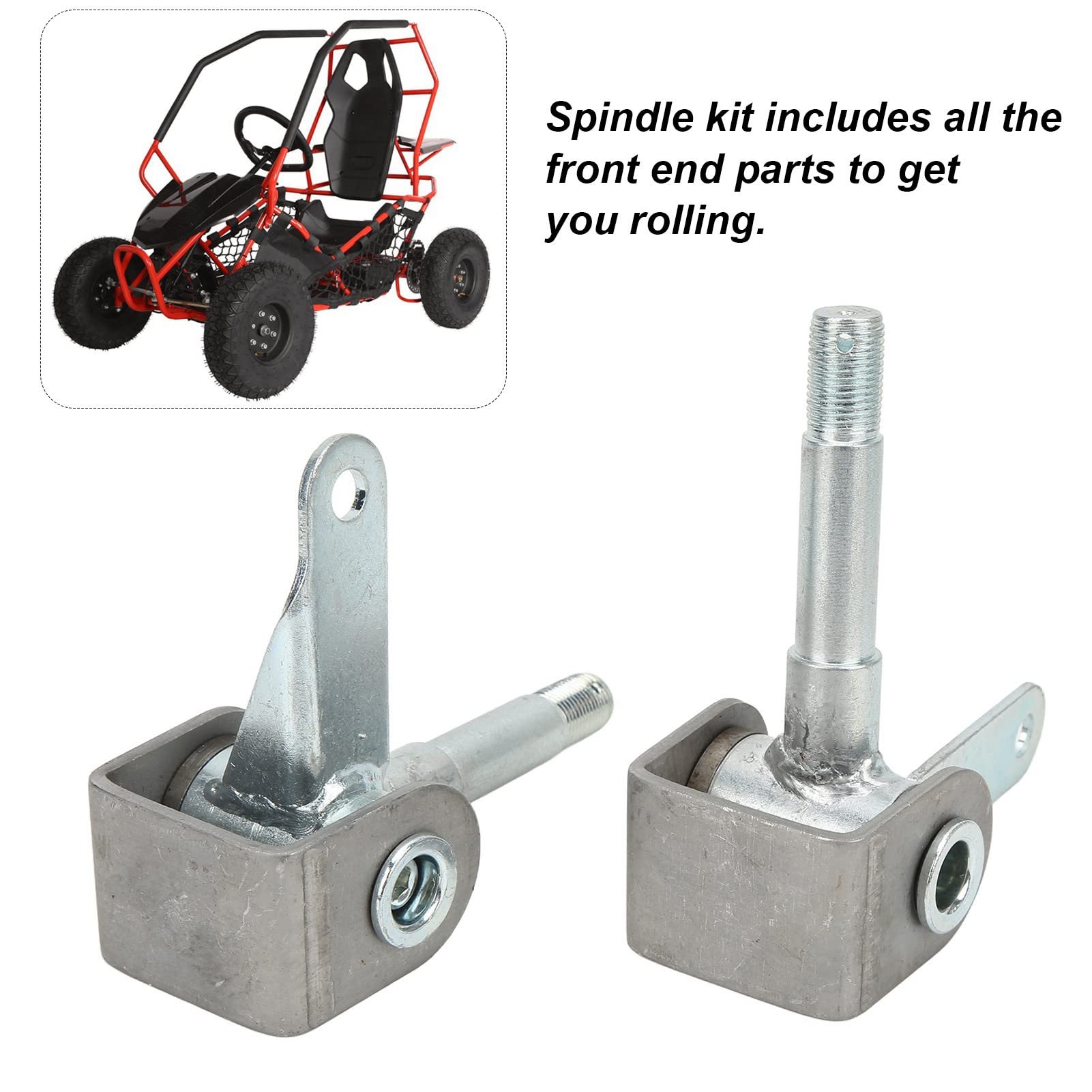 KKPLZZ Go-Kart-Spindel-Set, Spindelhalterungs-Set aus Stahllegierung mit Buchsen, Distanzstücken, Sicherungsmuttern, für Predator 212 196 6,5 PS 13 PS 15 Ma