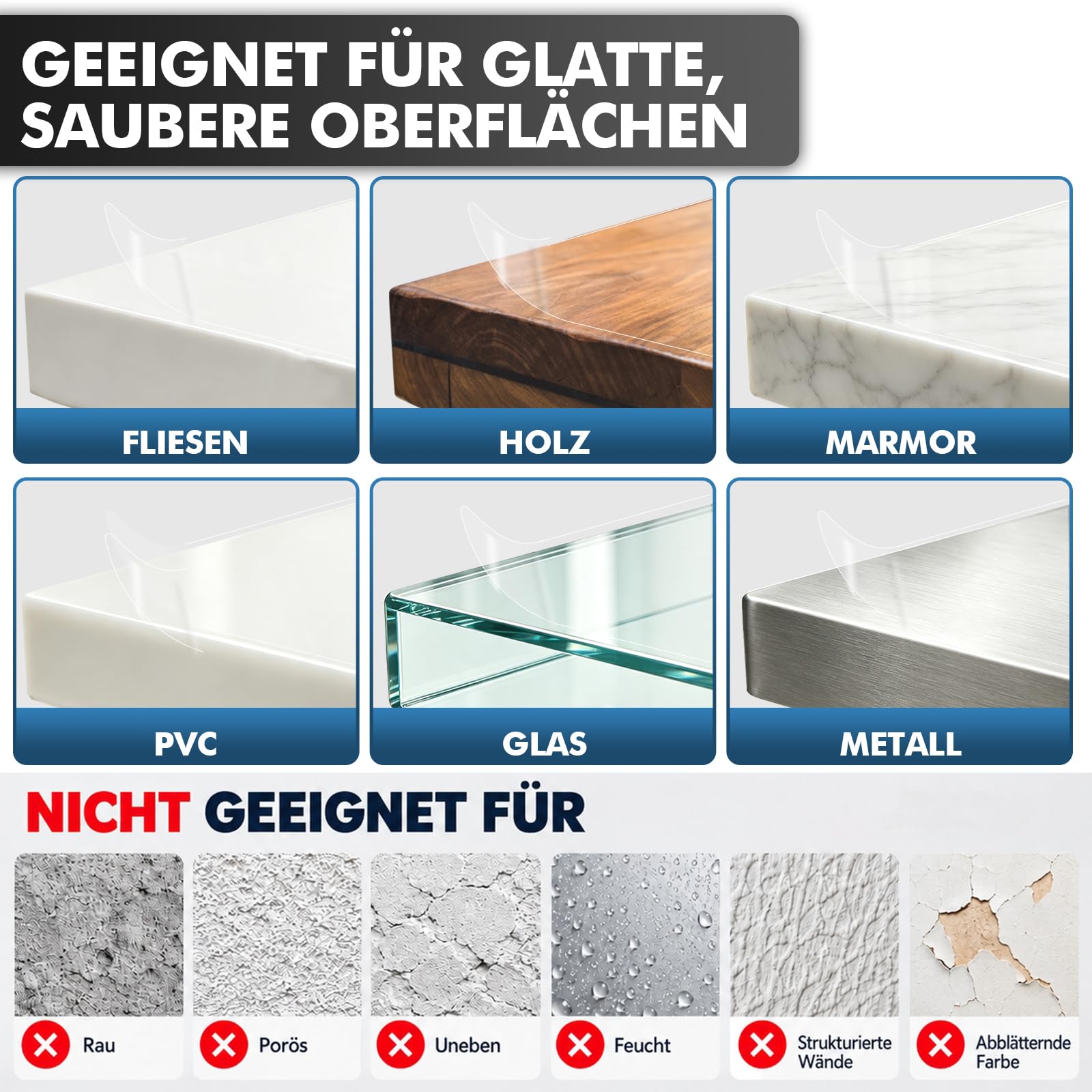 shinfly Spritzschutz Küchenrückwand, 90X1000cm Klebefolie Transparent