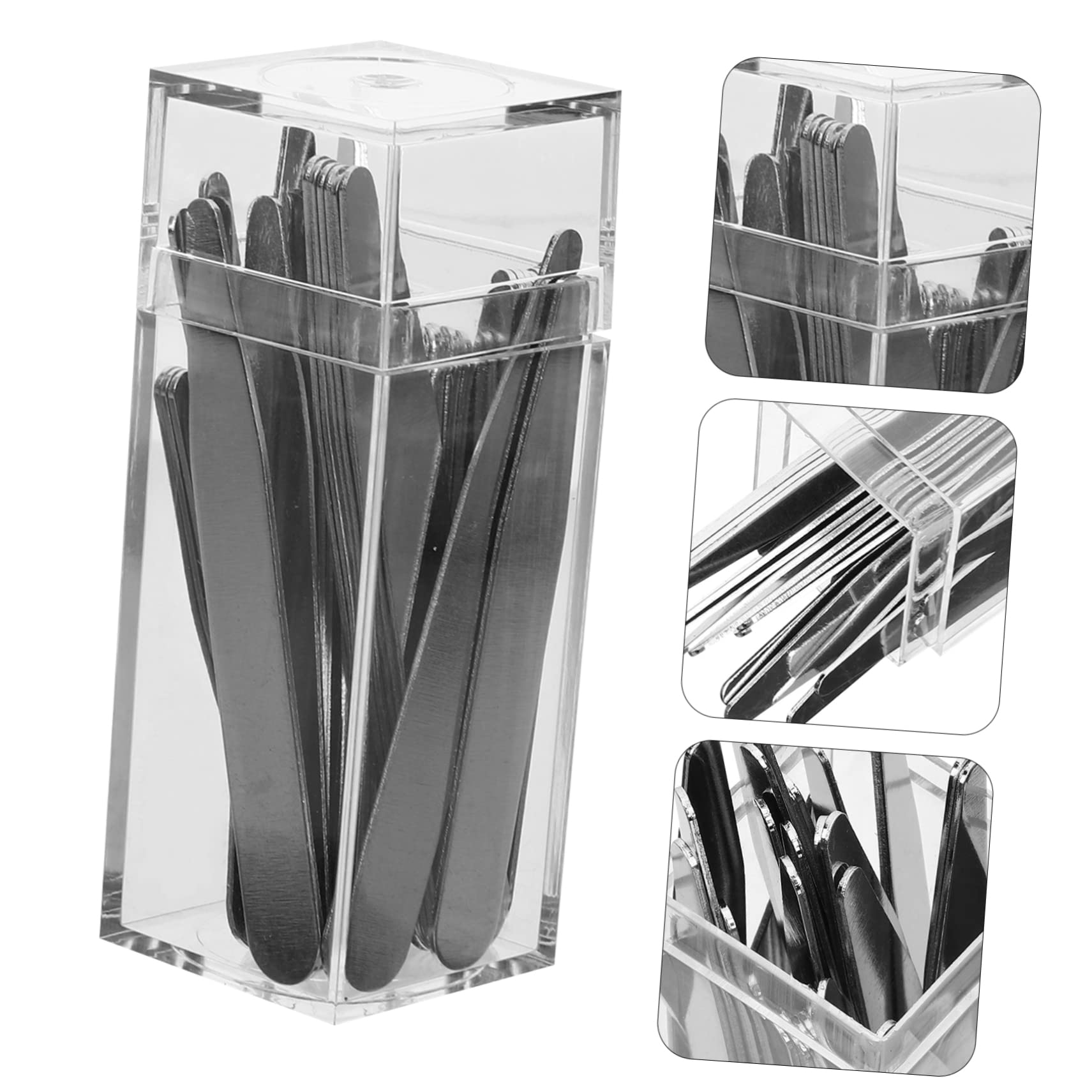 PACKOVE 2sets Collar Stays for Men Dress Shirt Collar Bones Stiffener for Shirt Placket 36pcs*2