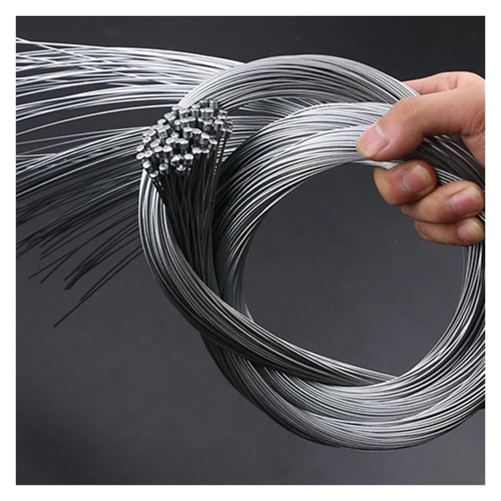 2meter MTB Fahrrad Bremsleitung Fahrrad Speed ​​Line Fixed Gear Shifter Getriebe Bremskabelsatz Kern Innendraht for MTB Rennrad(50pcs Brake Cable)