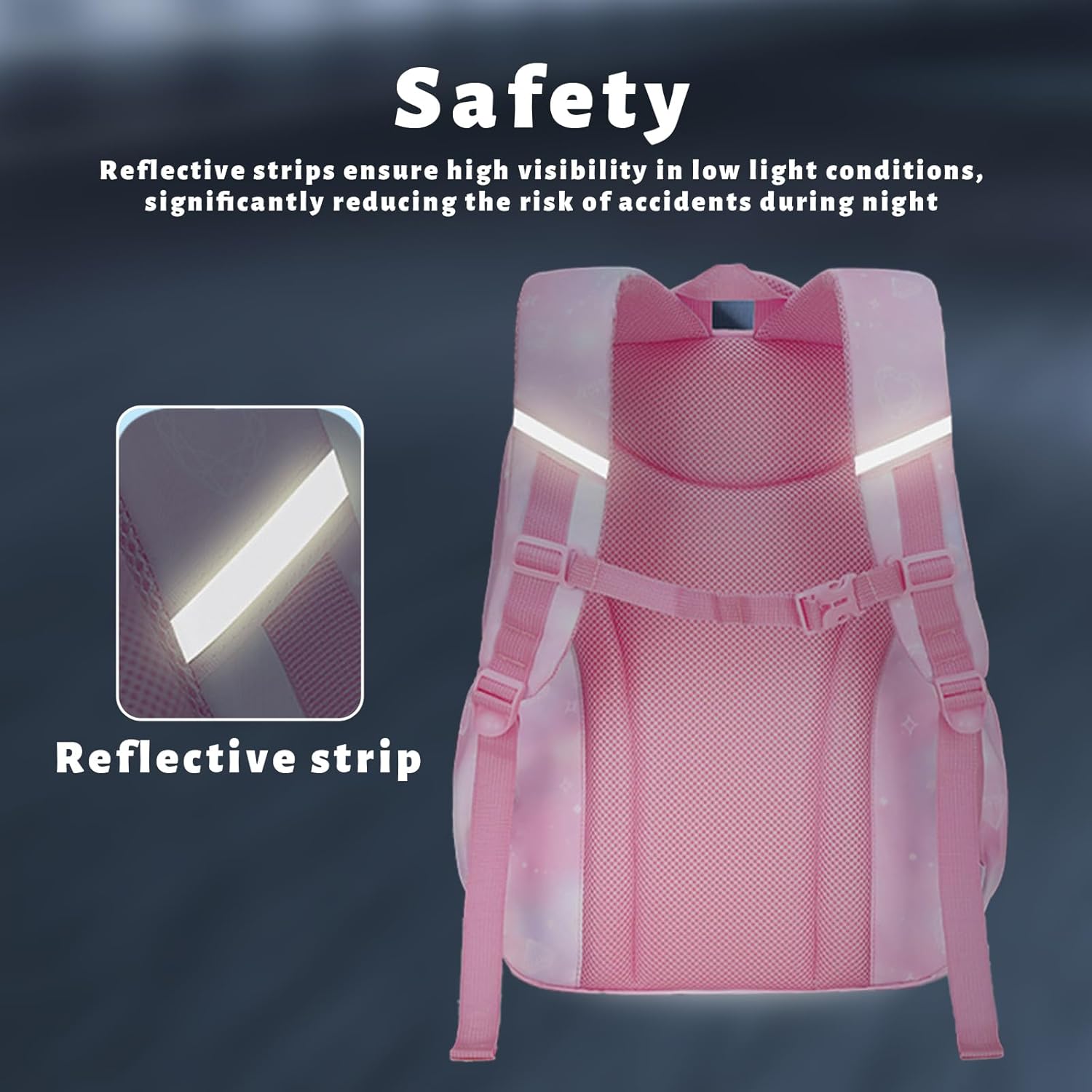 mygreen Kawaii Girls Backpack for School, Cute Teenage Multiple Pockets Backpack, Fashion Bookbag for Primary Elementary High School Purple - Image 4