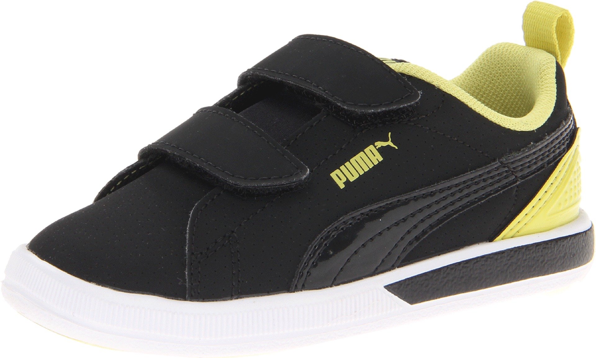 PUMA Future Suede Lite PRF V Sneaker (Toddler/Little Kid),Black/Green Sheen,6 M US Toddler