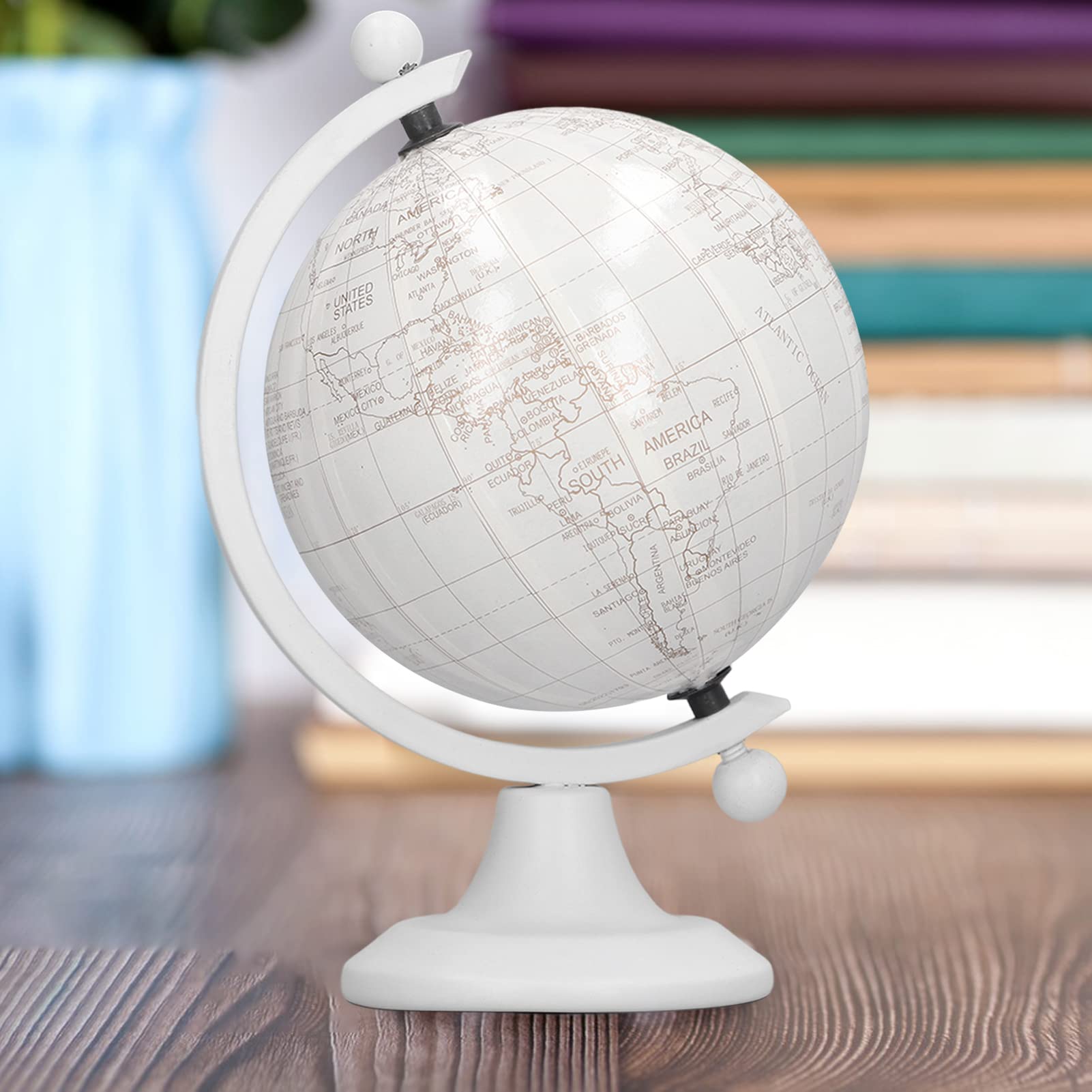 Mini Globe Terrestre Décoratif Vintage - Accessoire Miniature Pour Maison De Poupée 1:12, Bureau Ou Collection
