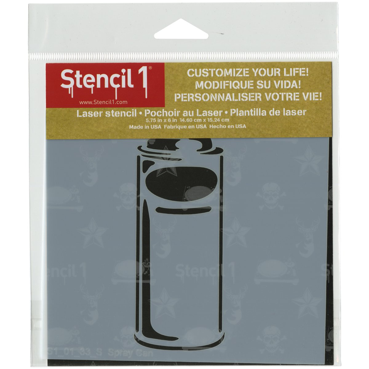 Stencil1x 6-inch Stencil-Spraycan