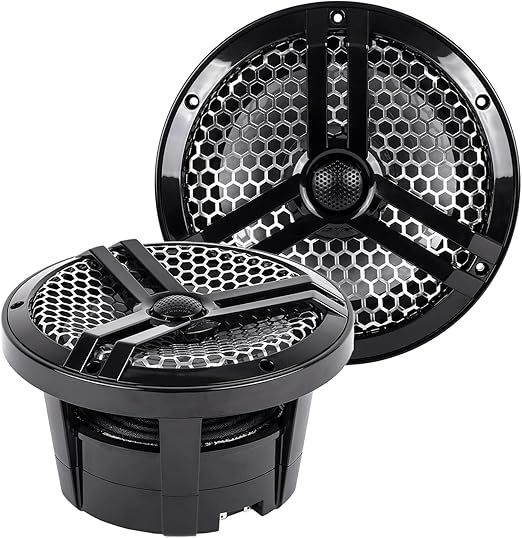 Skar Audio SK8MB 8" 2Way Marine Full Range 500 Watt Coaxial Speakers, Pair (Black) Amazon.ca