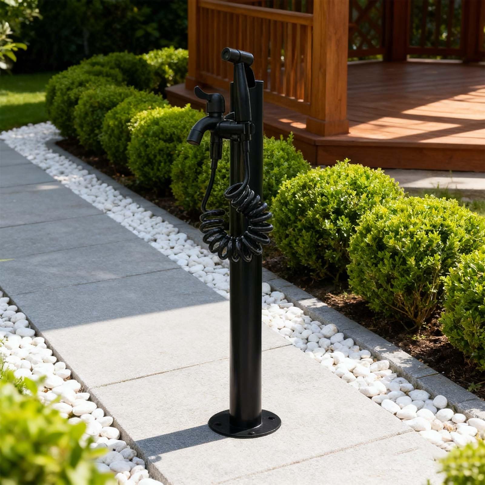 XDLEDMKIZ Outdoor Yard Hydrant & Spray Gun, Anti-Frost Crack Faucet Post Stand for Courtyards and Gardens Irrigation Washing