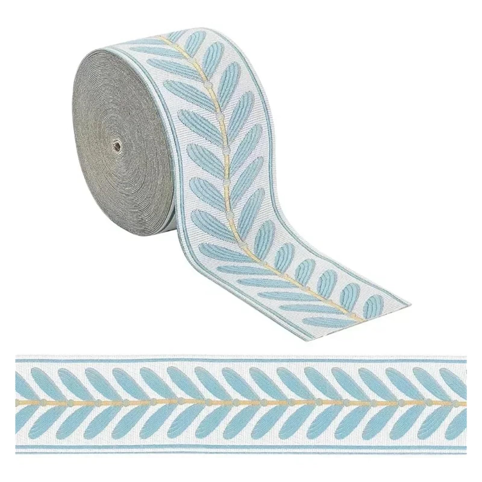 Adorno jacquard Cinta de jacquard 10,9 yardas y 2,4 pulgadas ancho con bordado tejido(Type 3)