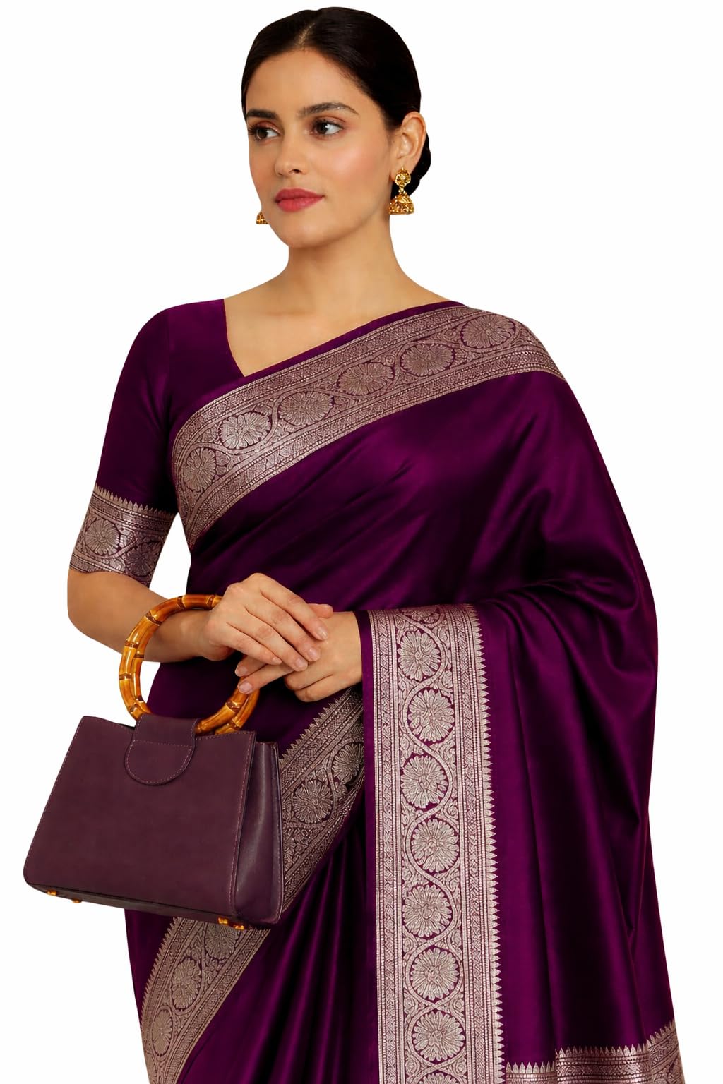 Women Silk Saree with Elegant Border-image-38