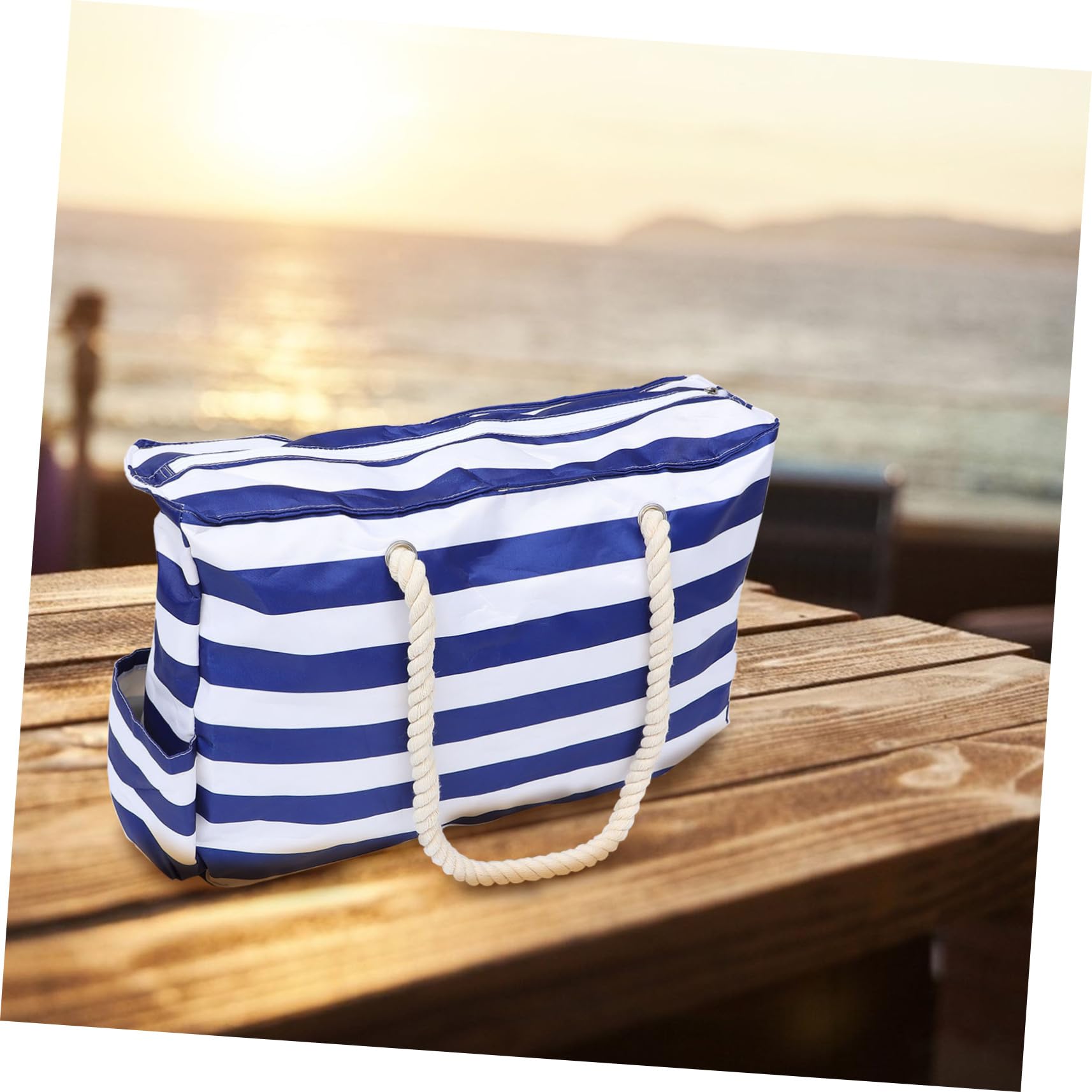 GALPADA Bolsa De Playa De Lona Bolso Para Exteriores y Piscina Para Llevar Toallas Ropa y Accesorios Playa