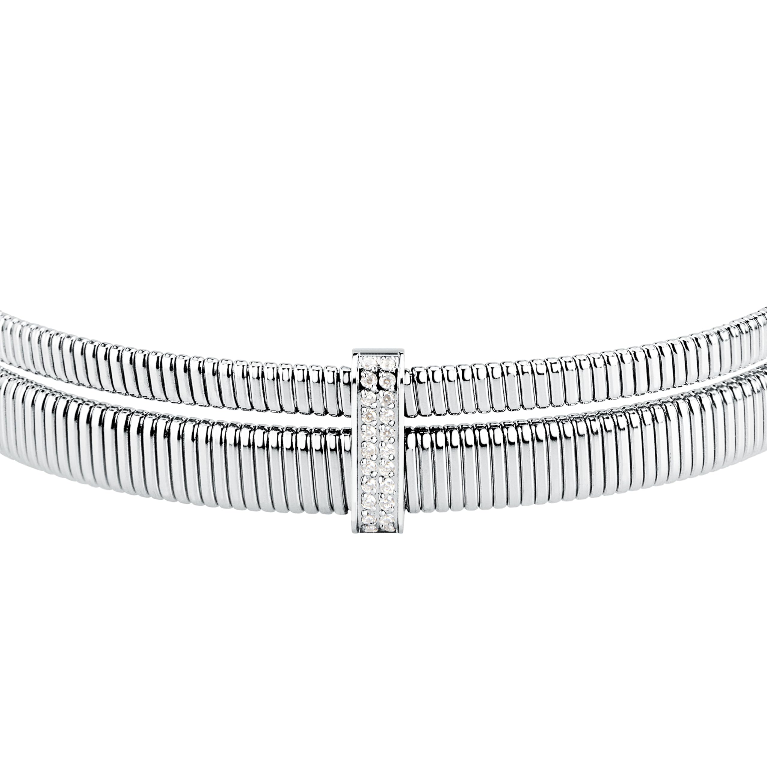Morellato Bracciale Donna in Acciaio, Cristalli, Collezione ONDA, Bangle
