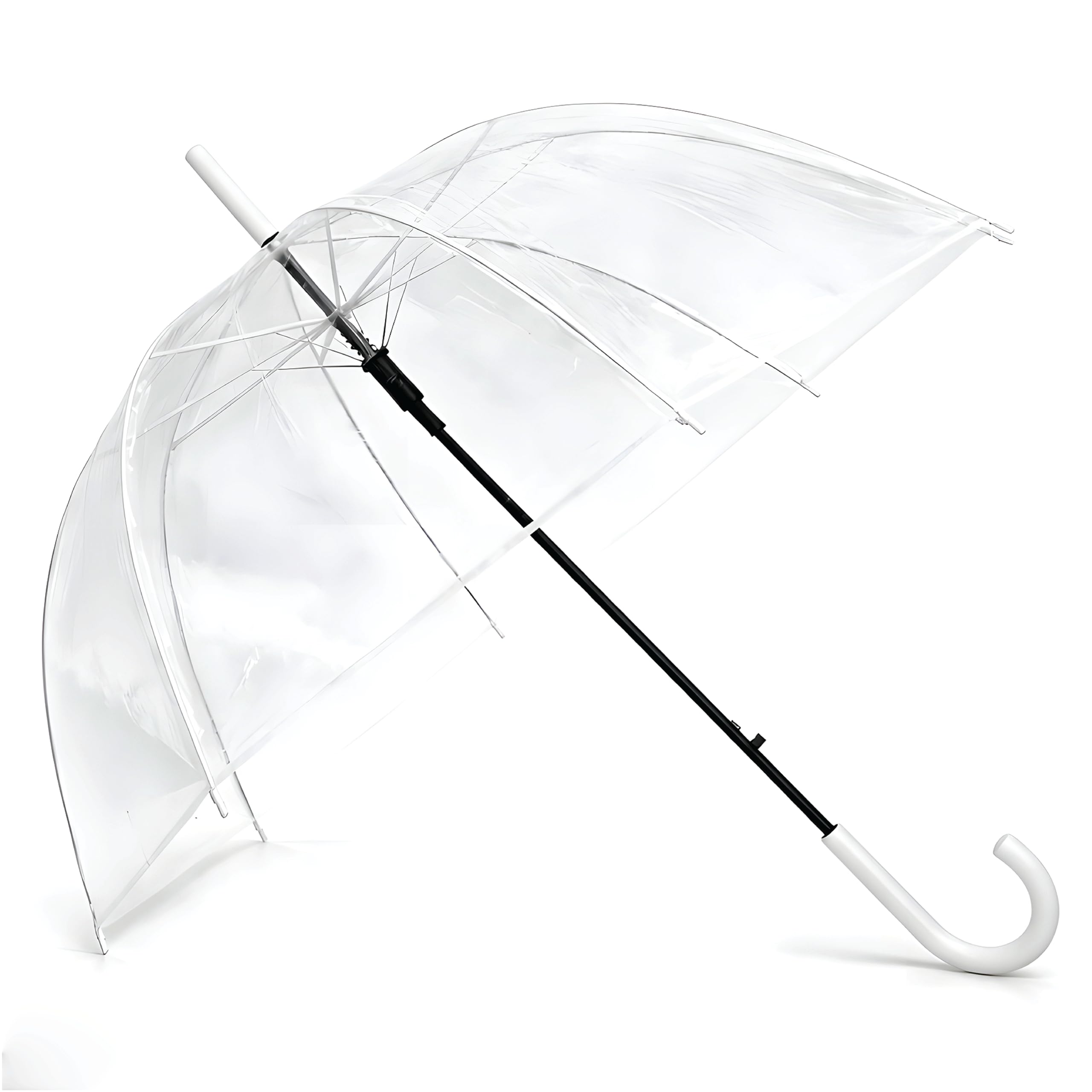 Robustt Transparent Big Size Umbrella for Rain | 8 Windproof Ribs | Portable with Hook Handle | Clear View Transparent Canopy for Unobstructed View in Rain-image-30