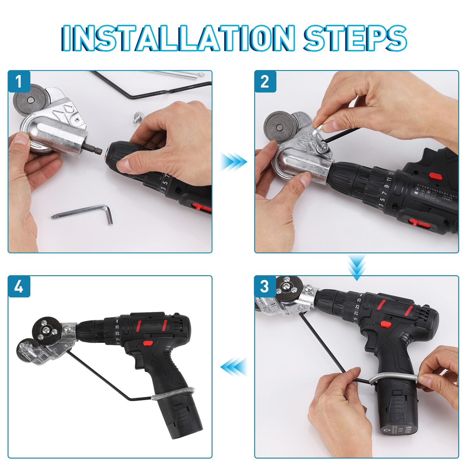 Electric Drill Plate Cutter - Metal Nibbler Attachment -4