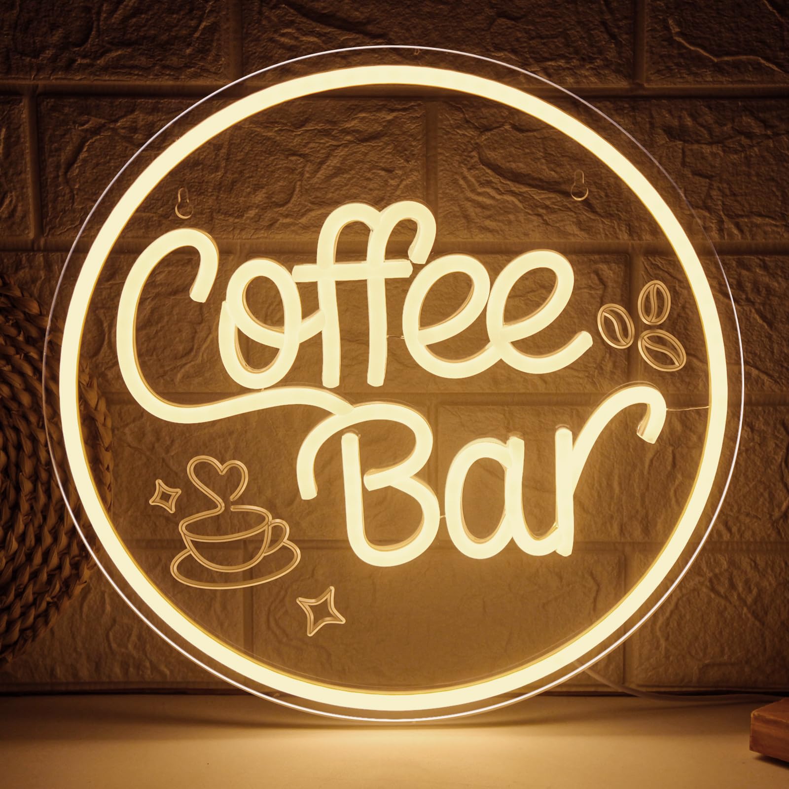 Letrero de neón para decoración de pared de cafetería, letrero de neón regulable para estación de café, negocios, barra de té, restaurantes, decoración de fiesta de cocina, regalos