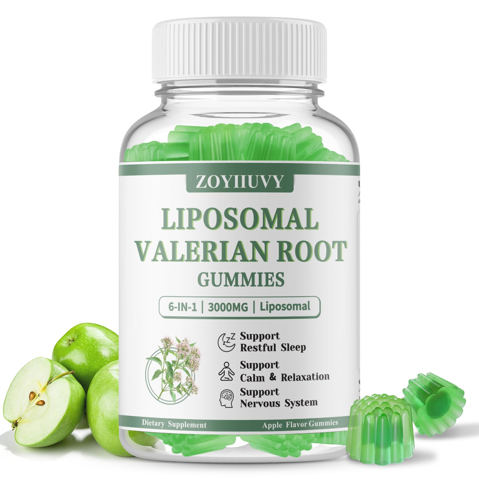 Liposomal Valerian Root Gummies,Natural Sleep Support for Adult & Kids|60Ct 60 Count (Pack of 1)