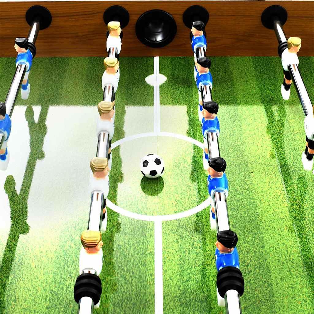 Calcetto in acciaio MDF, 140 x 74,5 x 87,5 cm, marrone chiaro, nero, con 22 personaggi, 8 aste, per interni, tempo libero, hobby, per bambini, adolescenti e adulti, casa e ufficio