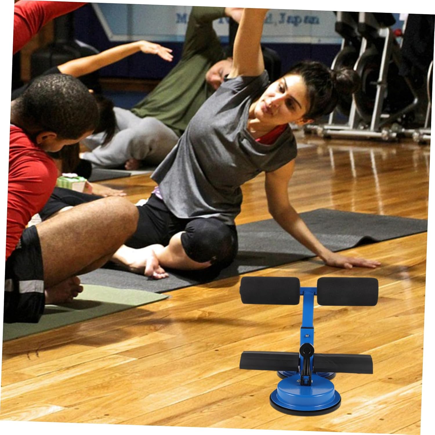 BESPORTBLE Portable Sit up Bar for Abdominal Muscle Training Nordic Hamstring Curl Exercise Equipment Padded Suction Cup
