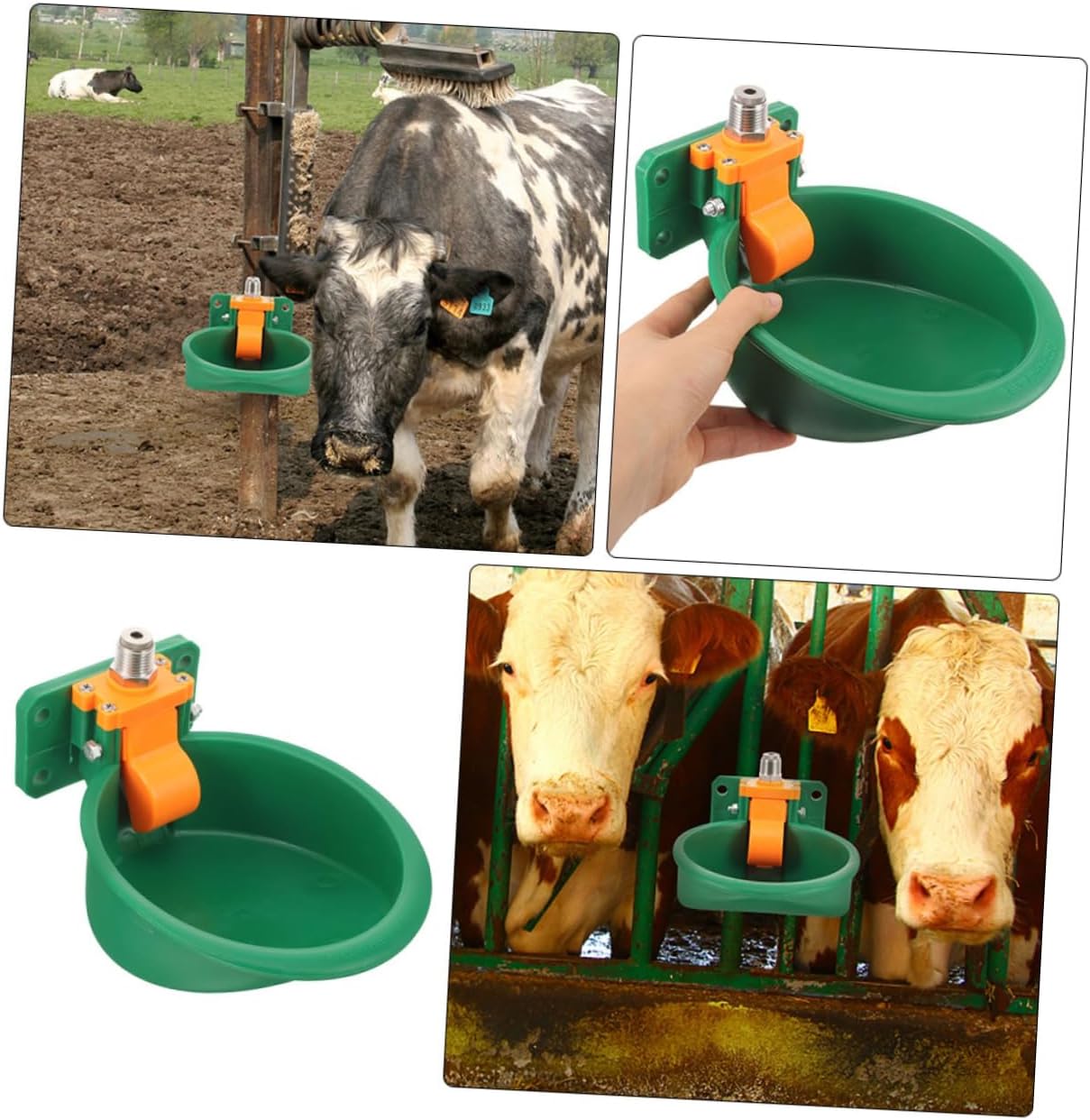 2pcs Automatic Waterer Bowl for Livestocks Plastic Sheep Pig Drinkers Outdoor Farm Animal Water Dispenser