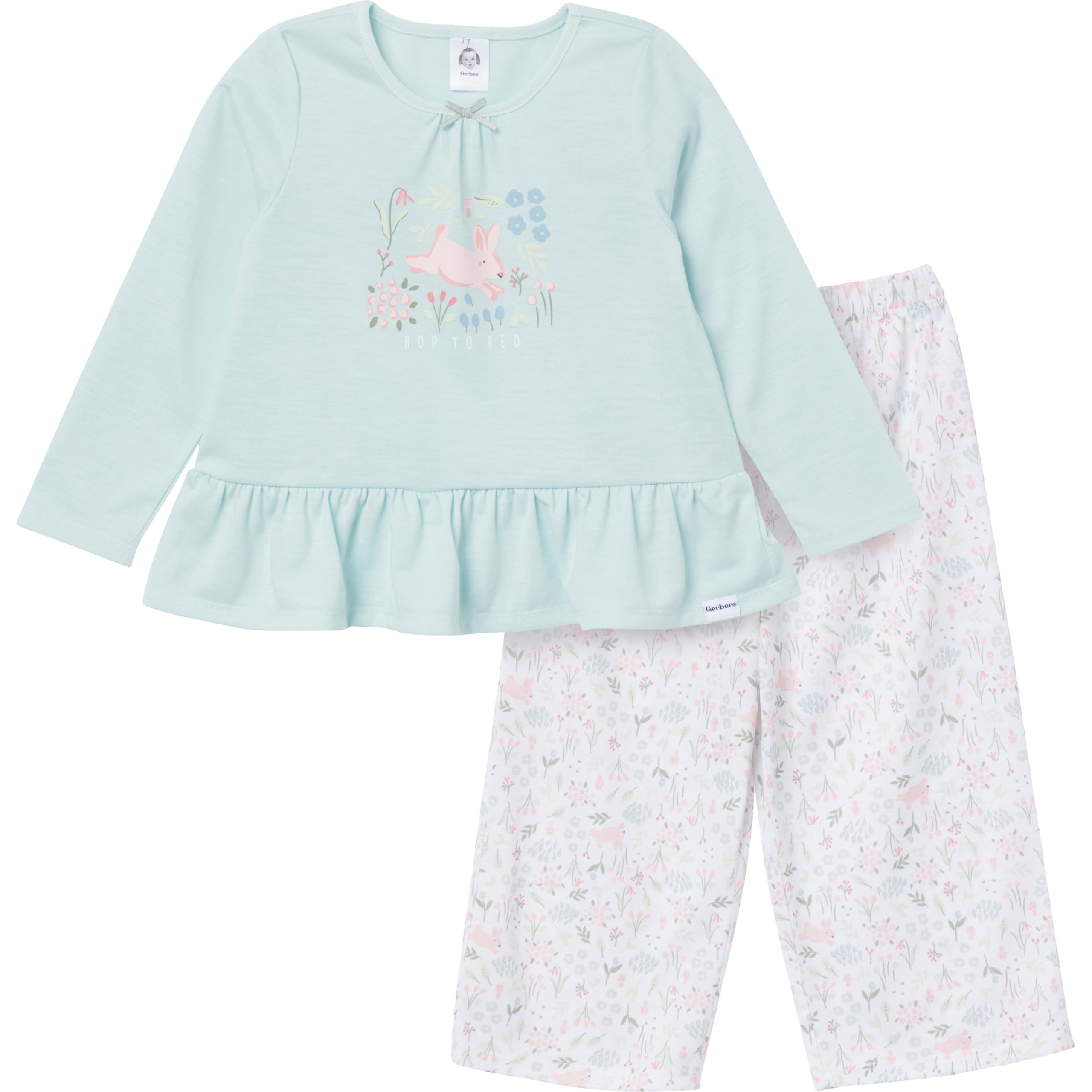 Baby Girls' 2-piece Pajama Set Top & Loose-fitting Pants
