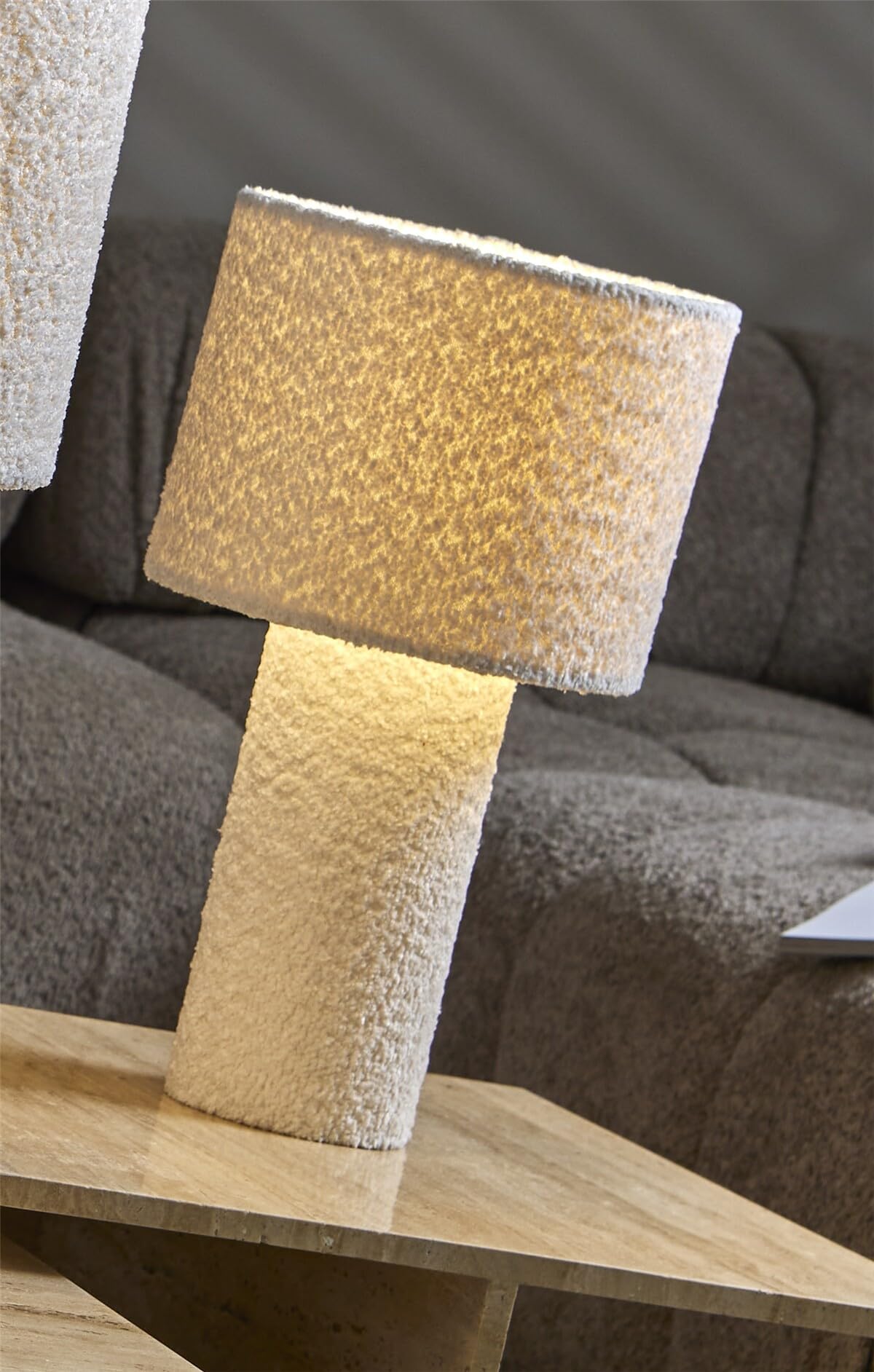 Lampe de salon Lumen Rizo Suave blanc 43 cm luminaire déco moderne