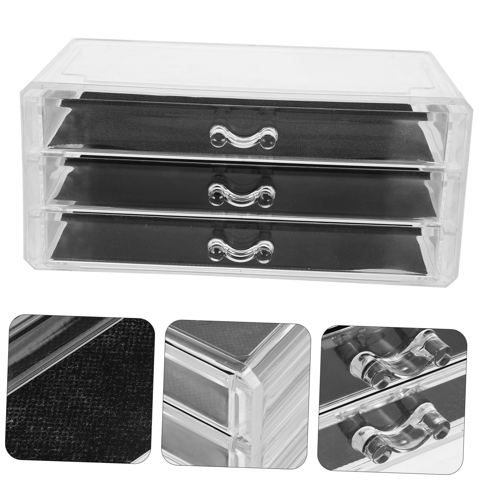 KOMBIUDA Caja Organizadora de Acrílico Transparente para Almacenamiento de Nail Art Accesorios y Joyería Diseño Apilable para Profesional y Doméstico