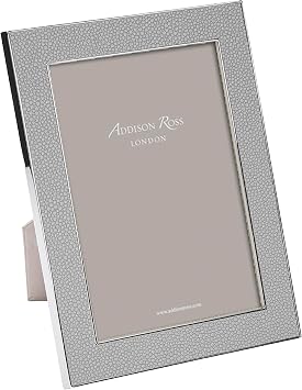 Addison Ross Photo Frame 5x7cm - Portrait or Landscape Display - Ideal Picture Frames for Gifting - Gift for Weddings, Birthday, Anniversary - Modern Design - Faux Shagreen Grey - 24mm