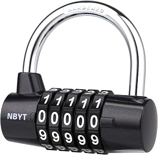 Gym Locker Lock,5 Digit Combination Lock,Safety Password Padlock for School Gym Locker,Sports Locker,Fence,Toolbox,Case,Hasp Storage