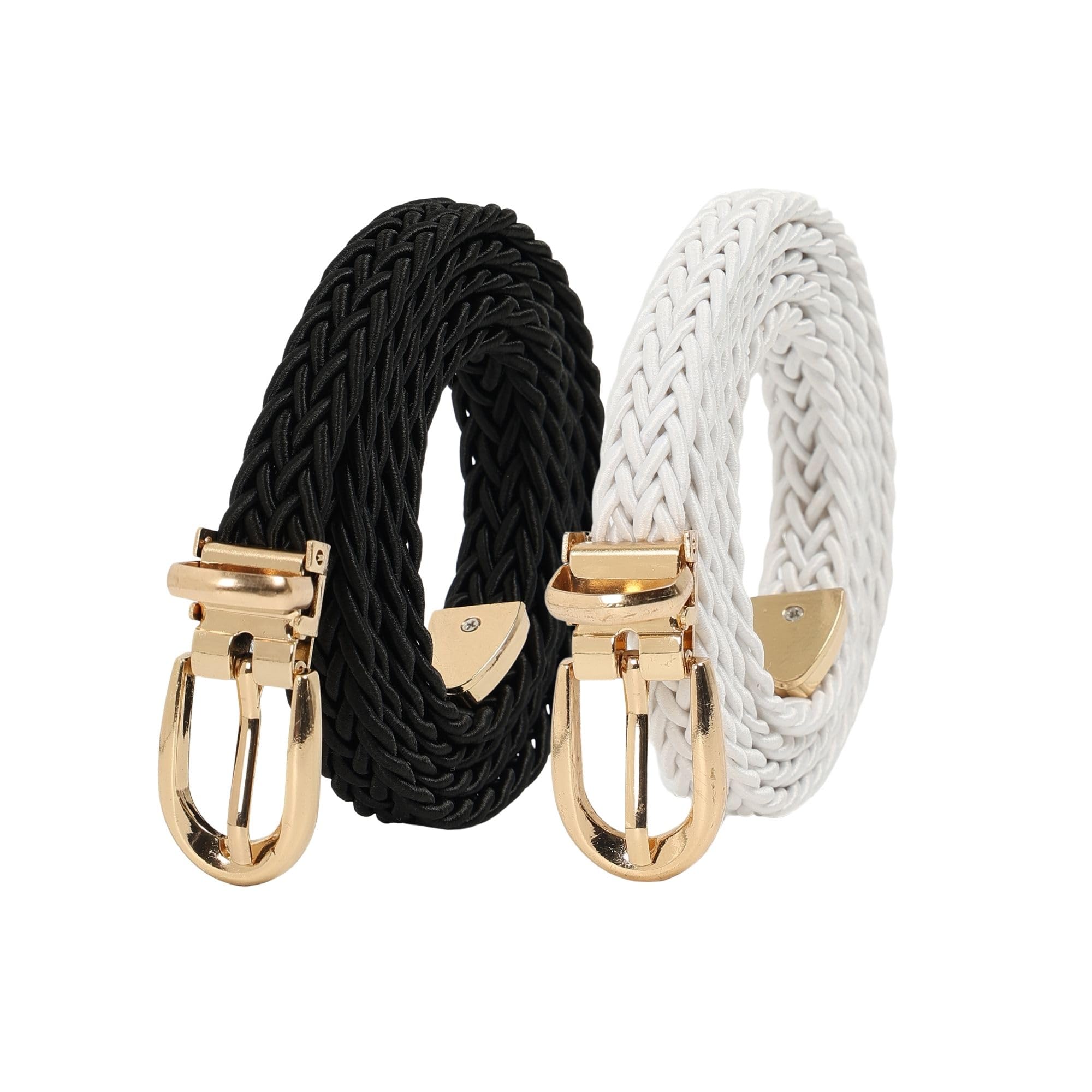 crusset Women Slim Braided Belt for Jeans and Pants, Stylish Adjustable Waist Belt for Women, Fashionable Casual Accessory – Tan & Black 15mm Width, Perfect for Casual & Formal Wear-picture-13