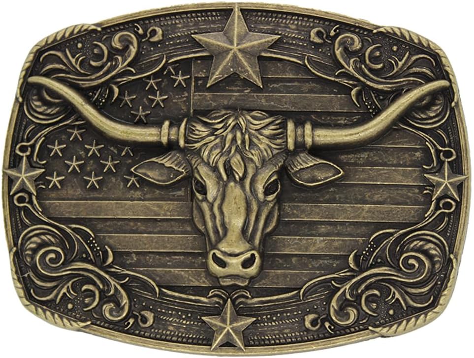 Belt Buckle for Men Simple Western Cowboy Belt Buckle for Women (Color 27)