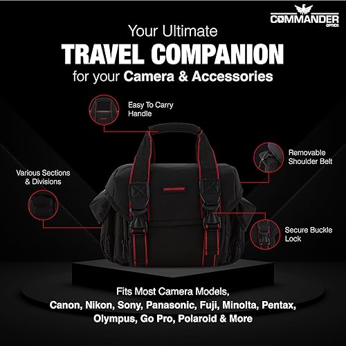 Miniatura 2 de Funda universal grande para cámara réflex digital, 11 x 7 x 7 pulgadas, color negro