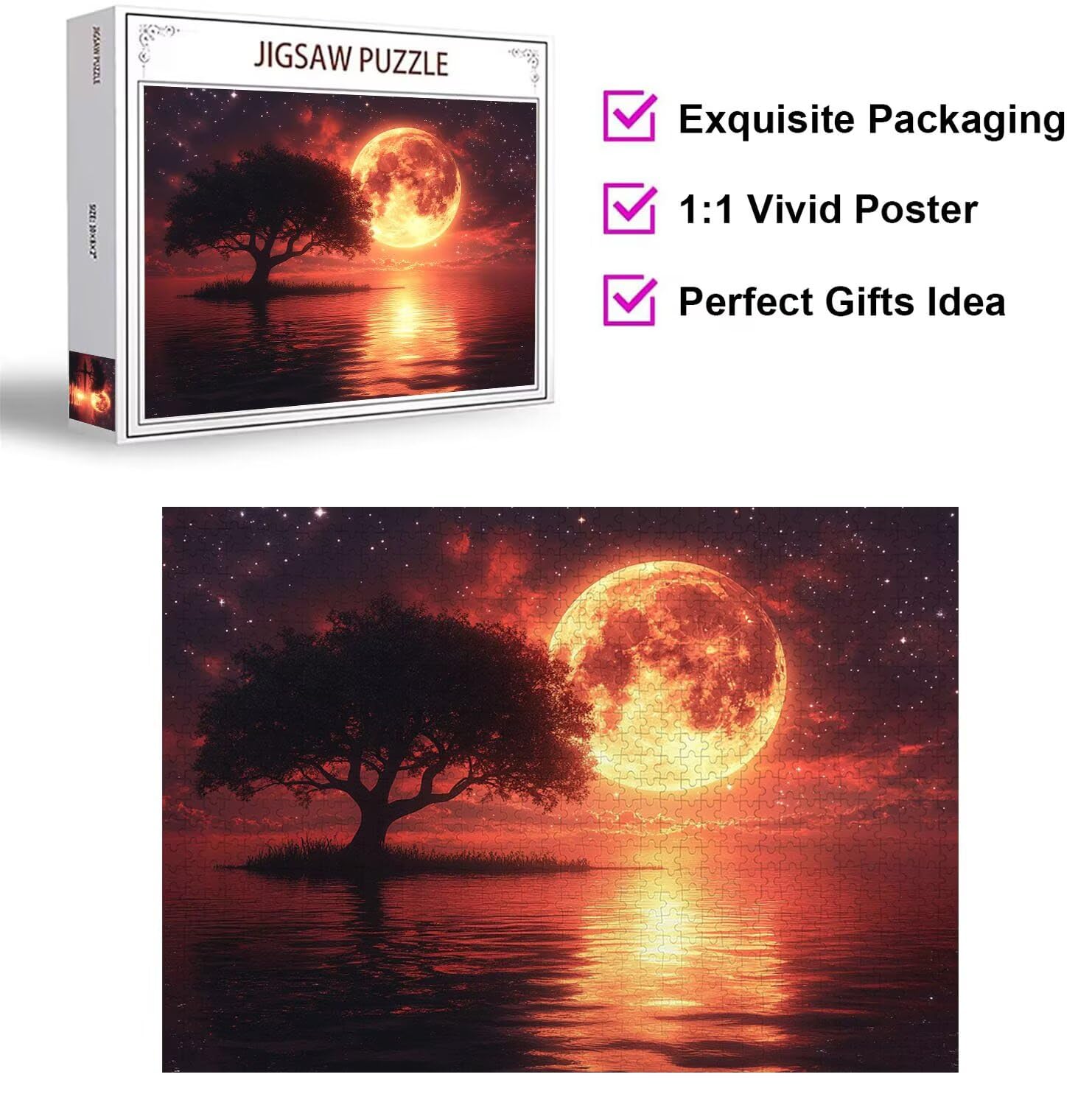 1500 sztuk puzzli dla dorosłych Moon Challenging Puzzle Games, n-906