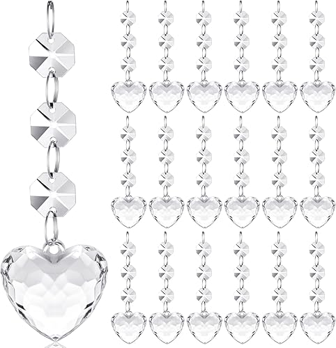 Miniatura 7 de Nuenen - 100 piezas de cristales colgantes para centros de mesa, cuentas de candelabro de acrílico, guirnalda, hebras, cuentas de prisma