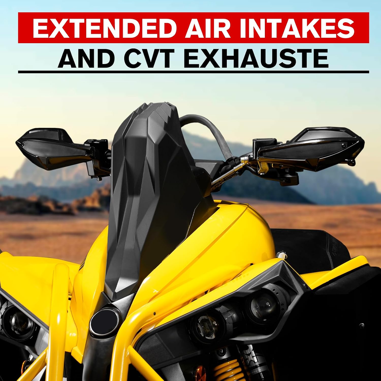 A & UTV PRO Raised Hood Vent for Can-Am Renegade X MR 570 1000R 2016 2017 2018 2019 2020 2021, Hood Intake Air Relocation Extension Accessories, Replace OEM # 705009685, Black, 1PC