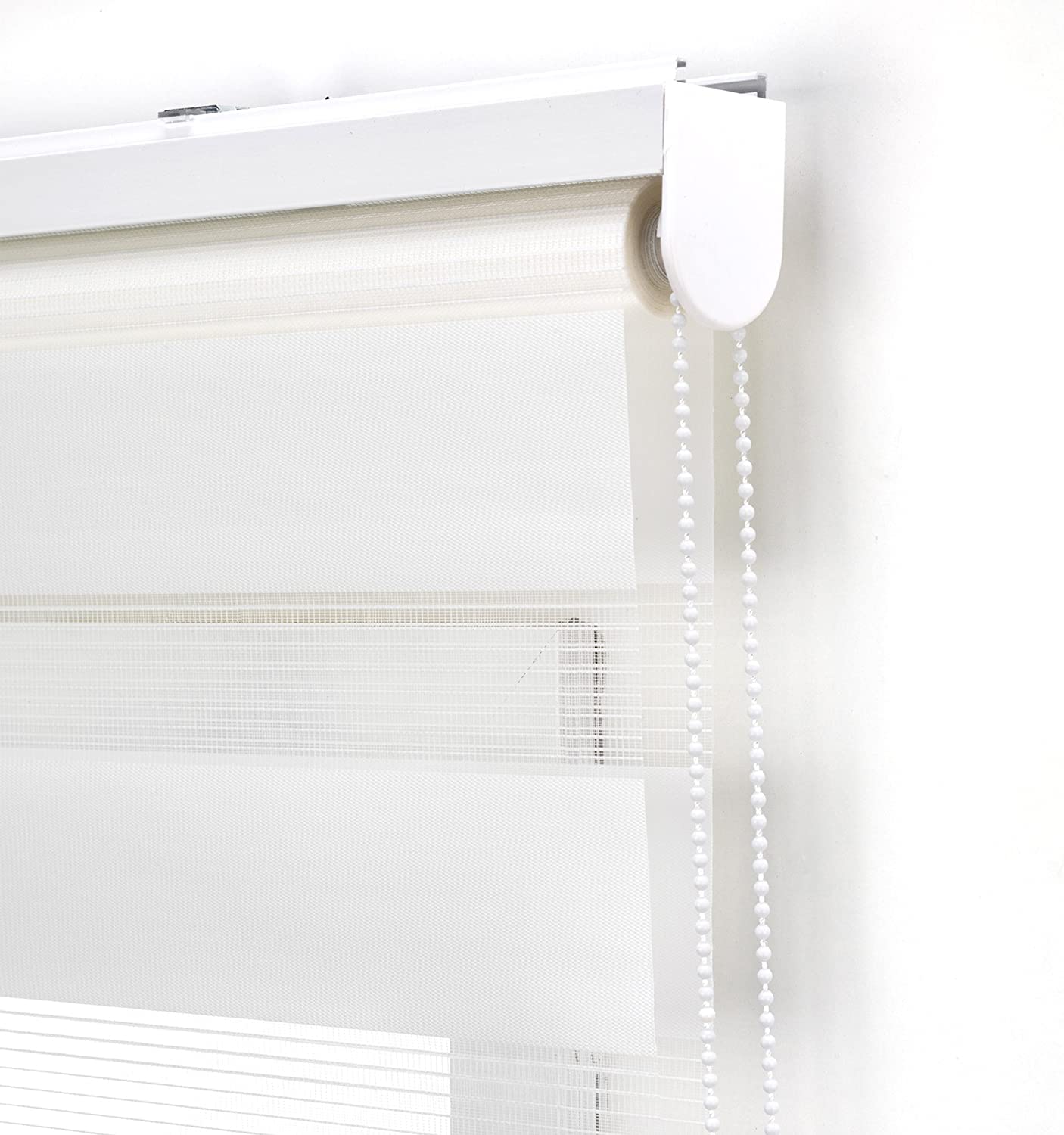 Estoralis | Vera | Tenda a Rullo Notte e Giorno | Doppio Tessuto Tinta Unita | Bianco Sporco | 170 x 255 cm (Larghezza/Altezza) Dimensione del Tessuto 167 x 250 cm. | Tende per finestre e Porte