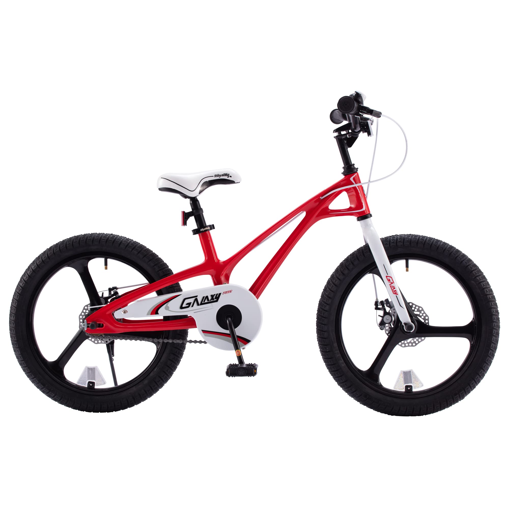 RoyalBaby Galaxy 18 Inch Kids Bike Aluminum Magnesium Alloy Boys Girls Bike with Disc Brake Ages 5-9 Years Old, Red