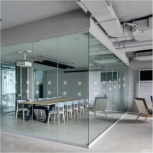 60 calcomanías de seguridad de vidrio grabado para vidrio Calcomanías redondas de concientización de vidrio de 2 pulgadas para puertas de patio,