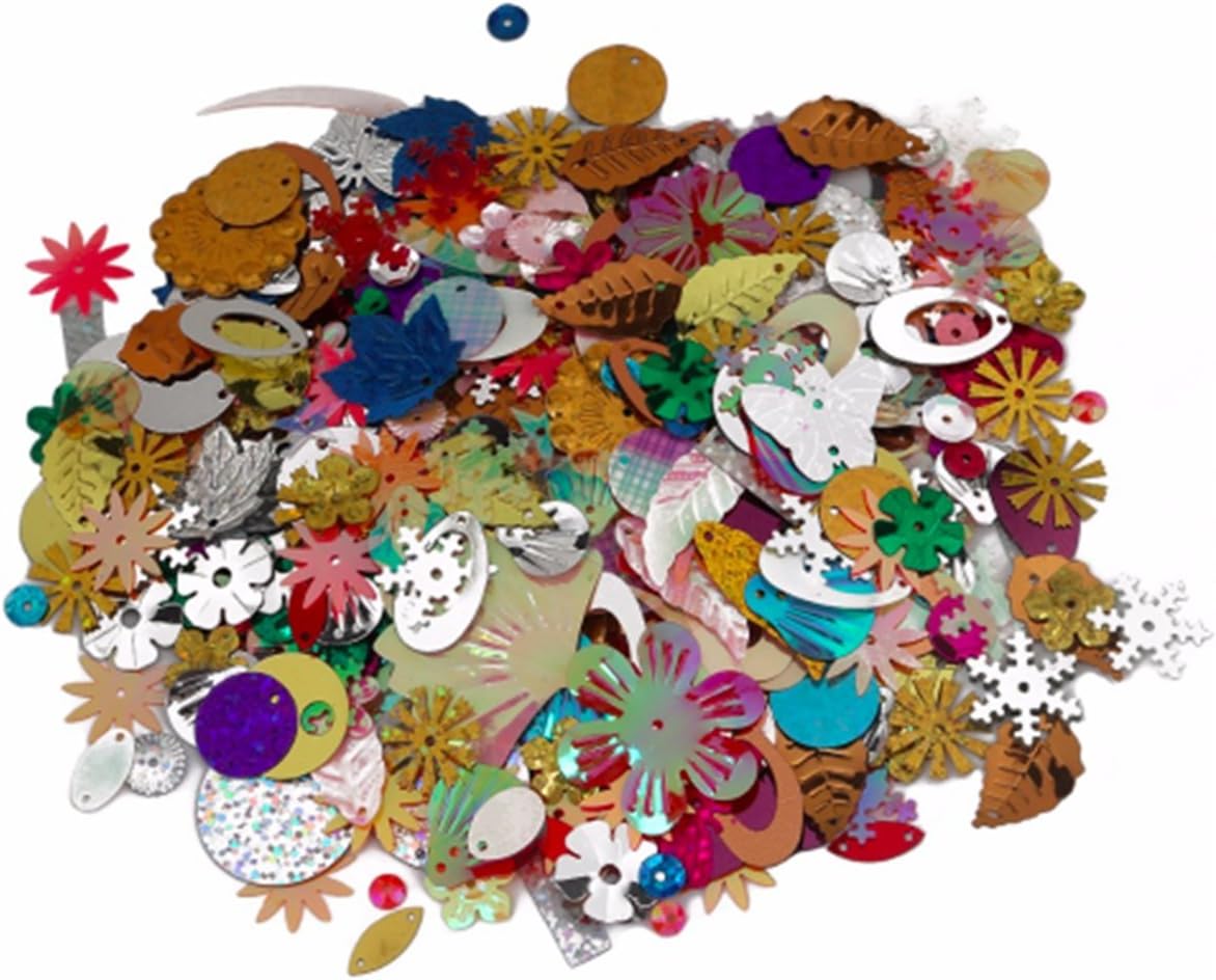 50g Mixed Sized Design Sequins Spangled Sewing Arts & Craft by Accessories Attic
