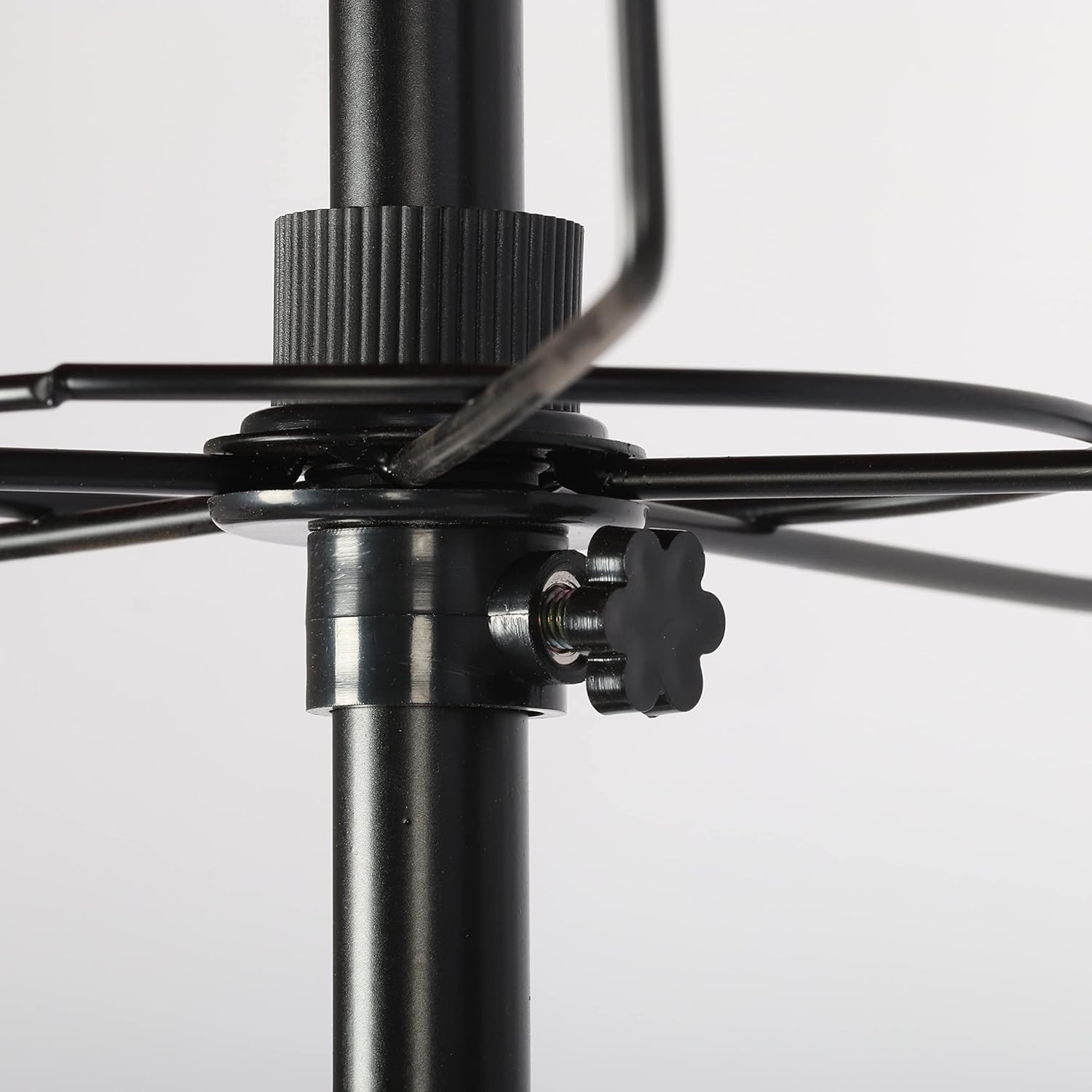 uyoyous 6-Tier Hats Display, 30 Hooks Rotating Hat Rack Stand with Lockable Wheels, Adjustable Commercial Retail Hats Organizer for Ball Cap, Straw Hat, Beret, Wig, Black