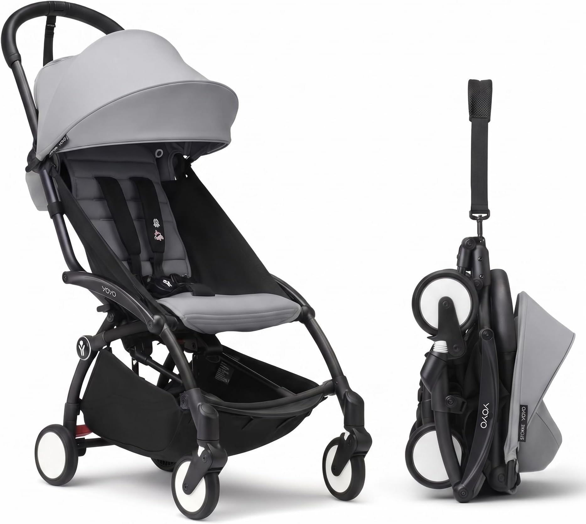 YOYO3 Travel Stroller from 6 Months, Easy Fold, Black/Stone